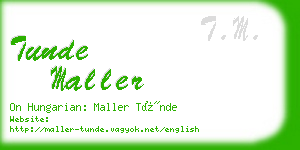 tunde maller business card